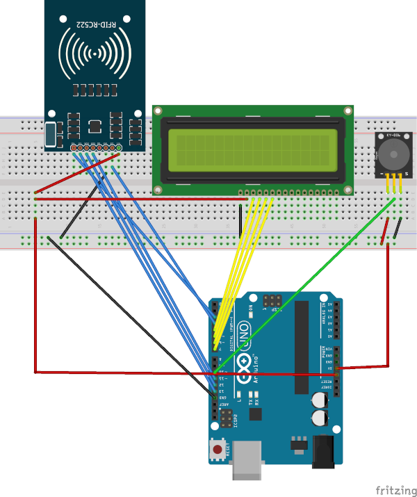 Arduino RFID reader wiring